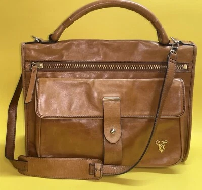 Tre Vero Beige Leather Purse with Gold Accents Shoulder Bag - Image 1 of 4