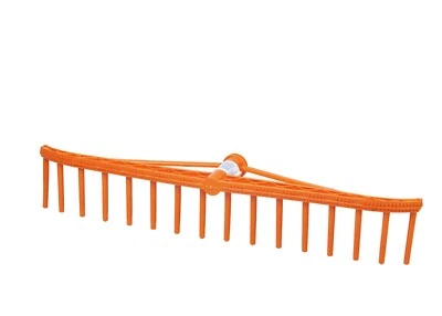 Heurechen Laubrechen Fächerbesen Rechen Laub Besen Kunststoff 60 cm 16 Zinken - Bild 1 von 4