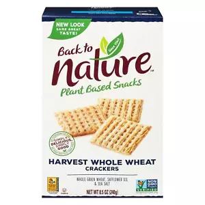 Back To Nature Harvest Whole Wheat Crackers - Whole Wheat Safflower Oil and S... - Picture 1 of 2