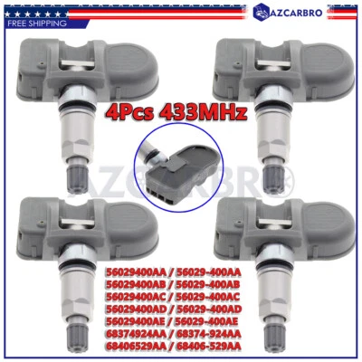 Set of 4 TPMS 56029400AC Tire Pressure Sensor for 2008-2020 Dodge Challenger SRT - Image 1 of 4