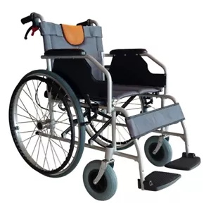 LIGERA Sedia a rotelle in alluminio ad autospinta pieghevole carrozzina per x - Photo 1/14