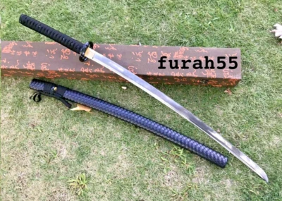 HANDMADE JAPANESE SAMURAI KATANA SWORD DAMASCUS FOLDED STEEL SHARP FULL TANG. - Image 1 of 4