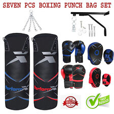 Boxing Sparring Gloves UFC MMA Focus Pads Fighter Training Speed Punch Bag Set