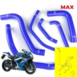 Kit de manguera de radiador de silicona azul para 06-09 Suzuki GSXR600 GSXR 600 750 K6 K7 - Imagen 1 de 9