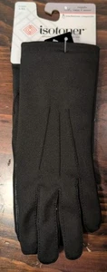 New Isotoner SmartDri SmarTouch Gloves Women Touchscreen Tech Sz L/XL Black New - Picture 1 of 4