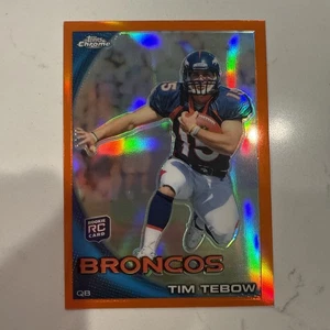 Topps 2010 cromo naranja refractor radiocontrol Tim Tebow - Imagen 1 de 2