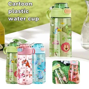 Portable CartoonChildren's Plastic Water Cup Sports Water AU Cup X7F9 - Picture 1 of 14