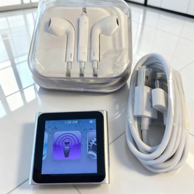 Apple iPodNano 6th Gen Silver 16GB NEW Battery Used Fully Functional WORKS GREAT - Image 1 of 4