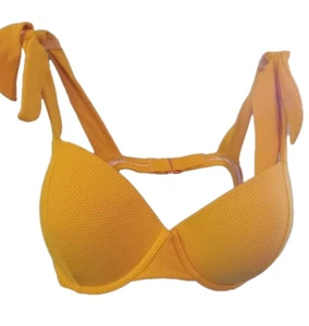 Shade Shore Yellow Bikini Swim Bikini Top Woman's Size 36D - Picture 1 of 8