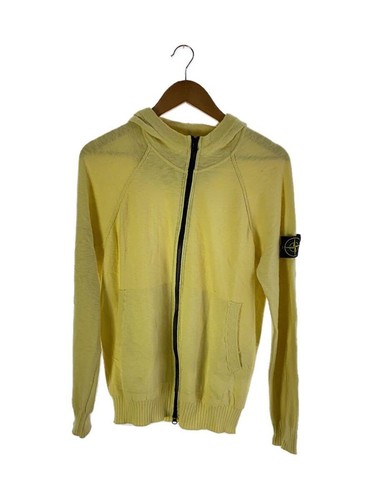 STONE ISLAND Cardigan Melange Cappuccio Zip M Giallo 7015536B0 Patch