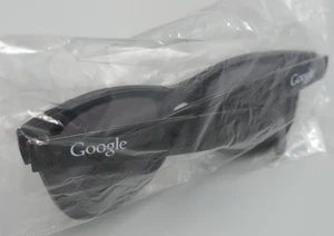 Google SWAG Black Sunglasses Unisex UV Protection Foldable White Retro SerifLogo - Picture 1 of 17