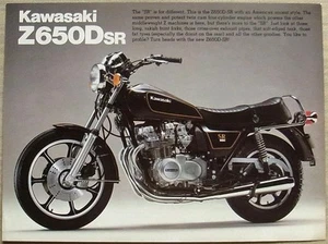 KAWASAKI Z650D SR MOTORCYCLE Sales Specification Leaflet 1979 #99943-1013 - Picture 1 of 2