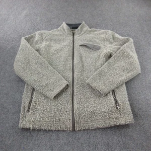 Marmot Jacket Mens XL Gray Full Zip Textured Wool Blend Outdoor Sweater Pockets - Picture 1 of 14