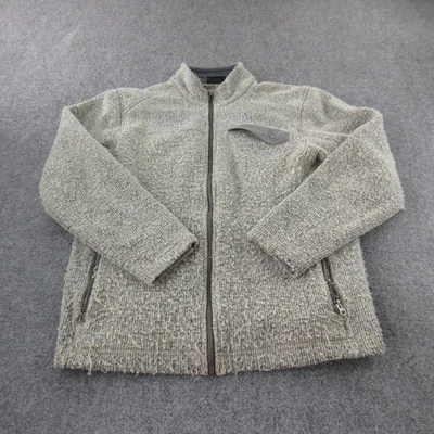 Chaqueta Marmot Para Hombres XL Gris Cremallera Completa Texturizada Mezcla de Lana Exterior Suéter Bolsillos Foto 1 de 4