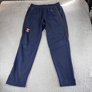 Illinois Fighting Illini Pants Mens Large Blue Nike Track Sweats Football - Picture 1 of 10