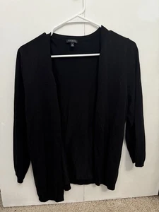 Talbots Women's Black 3/4 Sleeve Cardigan Button Up Sweater Size M - Picture 1 of 4