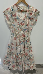 Camille Lee Of Melbourne Vintage Dress Floral Sheer Romantic Size M L - Picture 1 of 17