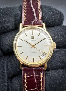 Vintage ca. 1975 Zenith Automatic 46.0291.380 Uhr 34mm Gold Cal. 2572 Teile - Bild 1 von 10