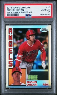 Topps Chrome 1984 35th #25 Shohei Ohtani 2019 PSA 10 Rookie RC Foto 1 de 2