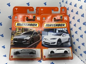 MATCHBOX TESLA LOT OF 4 with Model S, X - Picture 1 of 6