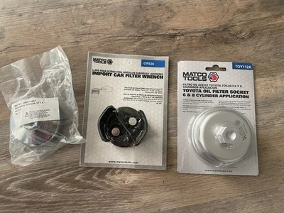Новый 3 шт. Matco Adj. Импортные автомобильные гаечные ключи для фильтров, розетки масляных фильтров Toyota и Honda - Изображение 1 из 2
