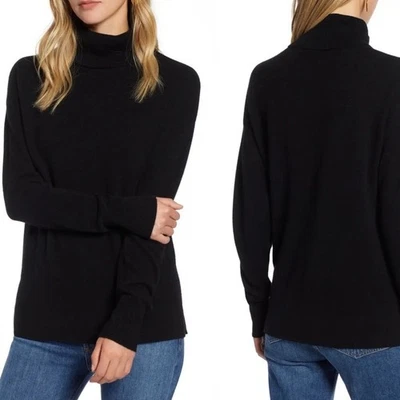 Halogen Cashmere Turtleneck Black Sweater Size Small - Image 1 of 4
