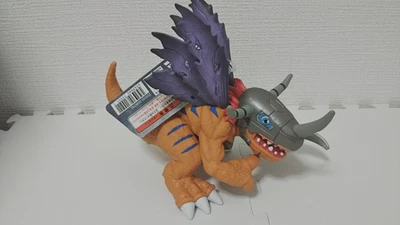 Digimon Adventure Dynamotion Metal Greymon Figure BANDAI Sofubi  - Image 1 of 4