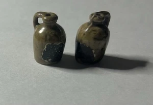 Pair Of Tiny Pottery Jugs - 1888 Harrison & Morton, Cleveland & Thurman - Picture 1 of 7