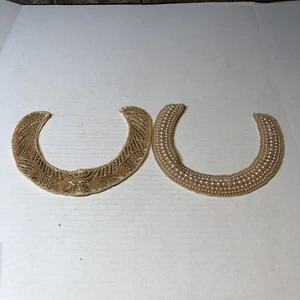 LOT Of 2 Vintage Faux Pearl Beaded Collars Made In Japan KWZ - Picture 1 of 10