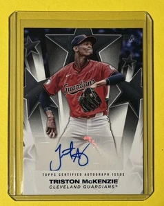 2025 Topps Series Two TRISTON McKENZIE AUTO Black Baseball Stars Guardians - Picture 1 of 2
