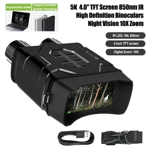 5K Night Vision Binoculars 10X Zoom 850nm Infrared Hunting Telescope IR Camera - Picture 1 of 20