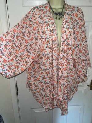 Yours Coral Kimono Size 28 30 Bnwt - Image 1 of 4