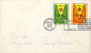 PHILATELIE CARTE PREMIER JOUR FIRST DAY OF ISSUE UNITED NATIONS UNIES 1962 - Picture 1 of 1