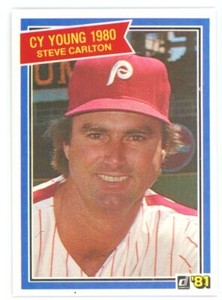 1981 Donruss Steve Carlton Philadelphia Phillies #481