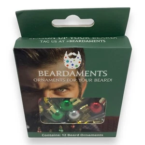 Beardaments Beard Ornaments The Original 12pc Colorful Beard Bulbs Christmas Fun - Picture 1 of 5