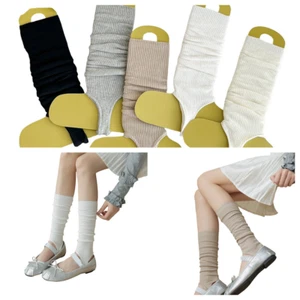 Calze donna cotone balletto elasticizzato piede staffa calze sottili sopra polpaccio slouch - Foto 1 di 11