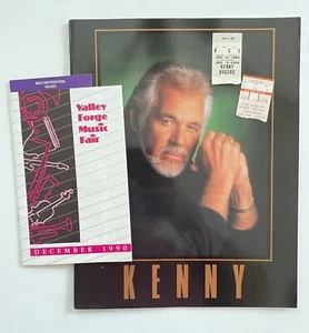 Kenny Rogers Concert Programs 2 Tickets Valley Forge Music Fair 1990 1994 - Picture 1 of 15
