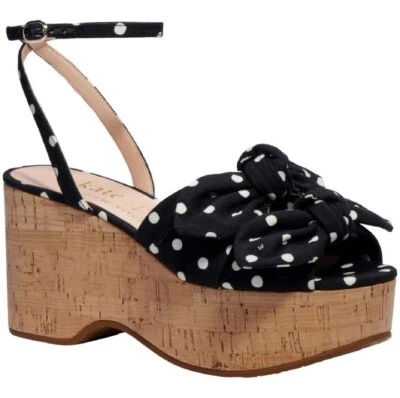 Kate Spade New York Womens Julep Double Bow Cork Wedge Platform Sandals Size 9.5 - Image 1 of 4