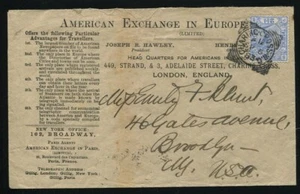 GB WERBUNG AMERICAN EXCHANGE TWAIN BILDDAMPFER TELEGRAPH ZEITUNGEN  - Bild 1 von 2
