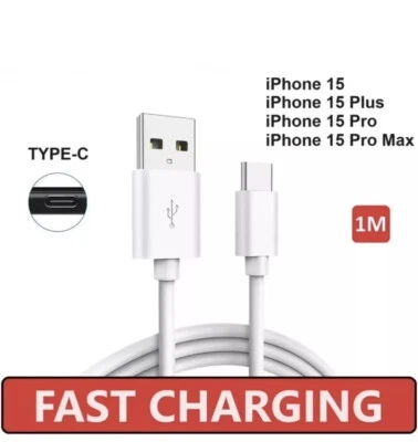 BUDI Type USB to Type C Cable USB C Fast Charger Lead -For iPhone 15-SAMSUNG -Android