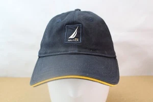 Vintage Nautica Hat Cap Adult Blue Small/Medium Flex FIt Sail Boat Logo NS-83 - Picture 1 of 10