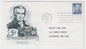 TurtlesTradingPost - James Monroe 5 Cent #1038- 1954 Artmaster Cachet FDC - Picture 1 of 1