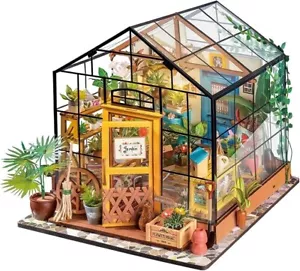 Robotime 1:24 Cathy's Flower House Wooded DIY Miniature Dollhouse Holiday Gifts - Picture 1 of 12