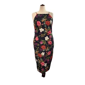 ASOS Design Rose Bloom Stretch mittellanger schmaler Riemen schwarz bunt Größe 18 - Bild 1 von 7