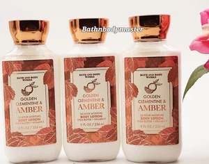 (3) Bath & Body Works GOLDEN CLEMENTINE & AMBER BODY LOTION cream shea 8 OZ - Picture 1 of 1