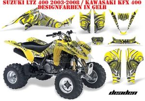 KIT GRÁFICO DE DECORACIÓN DE CARRERAS AMR ATV SUZUKI LTZ 400 Y KAWASAKI KFX 400 DEADEN B - Imagen 1 de 4