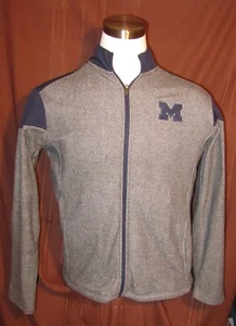 Michigan Wolverines Mens Full-Zip Track Jacket, Gray, Champion, Size M, New - Picture 1 of 6