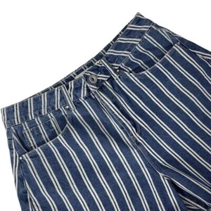 Anthropologie a loves a Damen gestreifte abgeschnittene Denim Jeansshorts Größe 27 - Bild 1 von 8