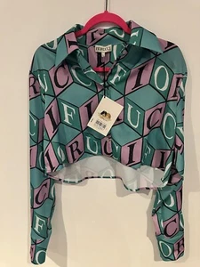Fiorucci Green Cubic Northern Lights Shirt Damen Gr. L (nagelneu) - Bild 1 von 4