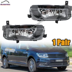 1 Pair Fog Light Front Bumper Fog Lamp With Bulbs For VW Caddy 2015-2020 - Picture 1 of 16